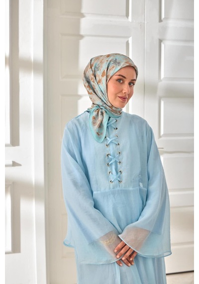 Silk Home Velora Eşarp 161001-20 Bebe Mavi, Açık Kahve, Gri, Vizon