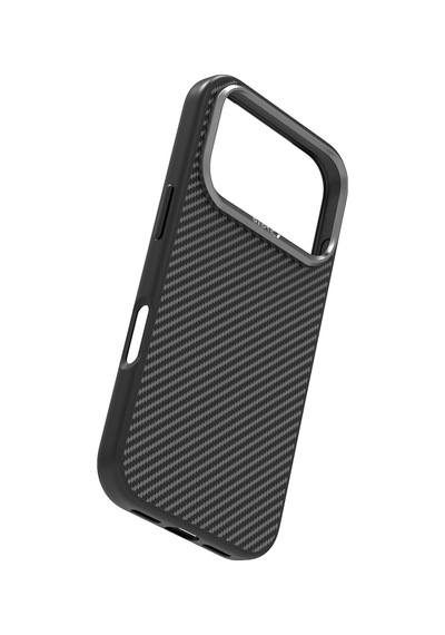 Apple Uyumlu iPhone 17 Pro Kılıf M-safe Şarjlı 600d Metal Kamera Çerçeveli Raptic Aramid Fiber Serisi Kapak Siyah