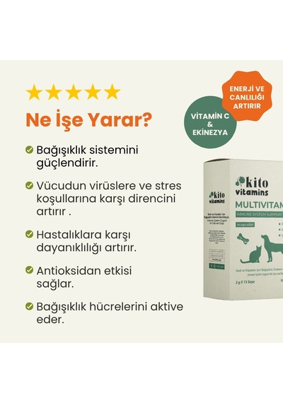 Kito Multivitamin Bağışıklık Sistemi Destekleyici 2 G x 15 Saşe