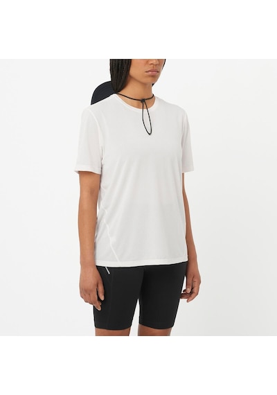 Salomon Shakeout Core Kadın Koşu Tişört Whisper White Lc2658100 Krem
