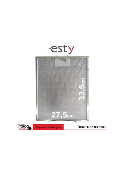 Esty Uyumlu 3155 60Lik Davlumbaz Filtresi Aspiratör Metal Filtre 275X335 - 444119202