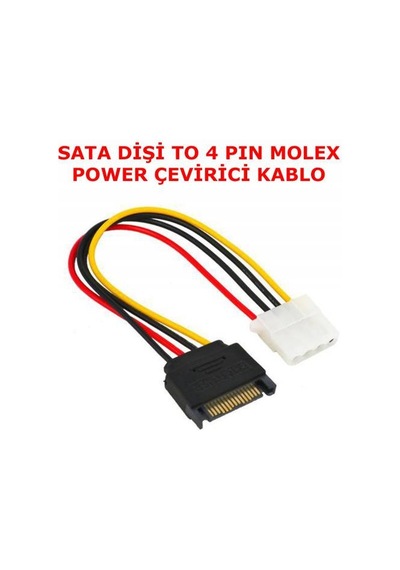 Sata Erkek To 4 Pin Molex Ide Çevirici Kablo Dönüştürücü Kablo