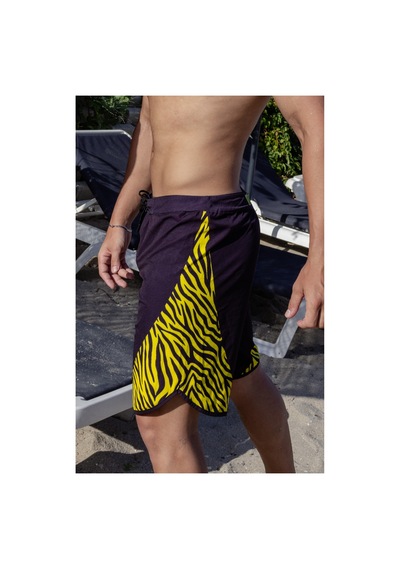 Pose I Down Leo Yellow Surf Boardshort Siyah