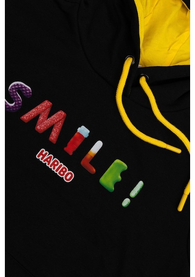 Haribo Siyah Kız Çocuk Kapüşonlu Baskılı Sweatshirt Hrbtxt315 Siyah