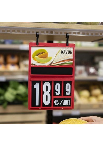 Dört Rakamlı Manav Kasetliği - Kırmızı Pakette 10 Adet