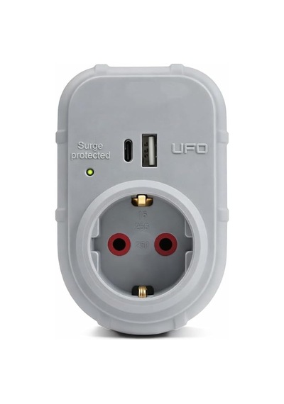 Tekli Akım Korumalı 5v 2 4a Usb Ve Type-c İle Hızlı Şarj Anahtarlı Topraklı Priz Sürekli Koruma 16a 250v Max 350 Genel