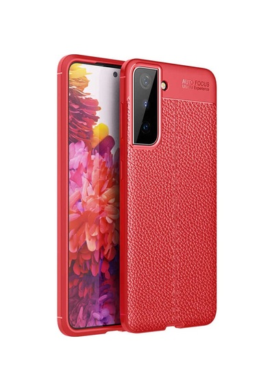 Samsung Uyumlu Galaxy S21 Kılıf Deri Tarzı Niss Silikon Case