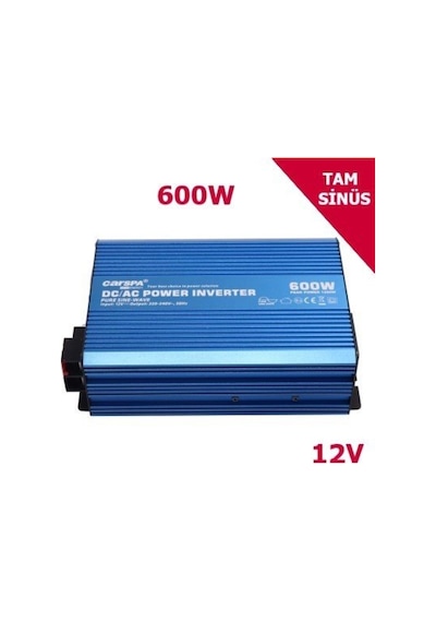 Carspa 12 V 600 W 220V Tam Sinüs İnverter Çevirici