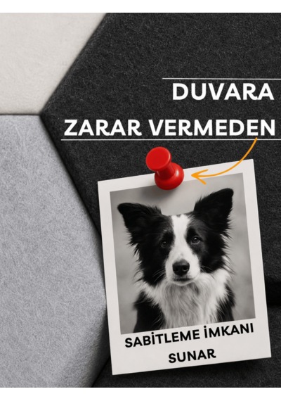 Beylini 12'li Akustik Panel Keçe 7mm Kendinden Yapışkanlı Duvar Kaplama Ses Isı Yalıtım Duvar Kaplama 23 Cm