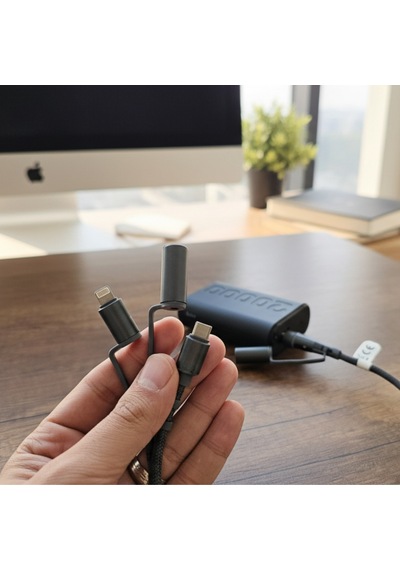 Bix Bx6ın1c 60w Led Fener Çok Fonksiyonlu Şarj Kablosu 1.2 Mt Gri 1.2 M