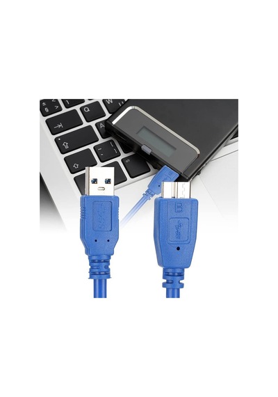 30cm - Usb 3.0 Hdd Harddisk Kablosu - Usb 3.0 A Erkek To Micro B Erkek Kablo