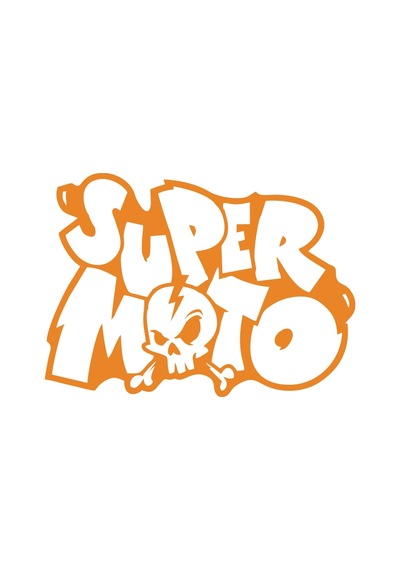Super Moto Sticker 17x17 Cm Turuncu