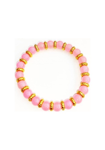 Oriental Kuyumculuk Jewellery Pembe Taşlı Bileklik Altın
