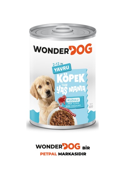 Wonderdog Kuzulu Yavru Köpek Konservesi 400gr X 12 Adet