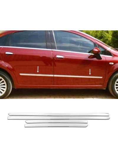 Fiat Linea Krom Yan Kapı Çıtası 4 Prç P.çelik 2007 Ve Üzeri