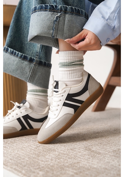 Daxtors Garantili Carina Günlük Ortopedik Kadın Sneaker Spor Ayakkabı Beyaz