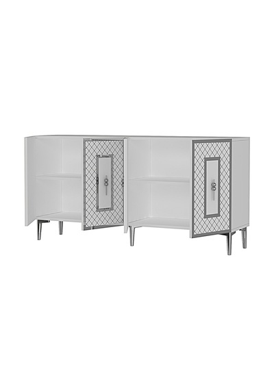 Ka1510bs Puma Konsol, Tv Sehpası Beyaz-sılver 150cm Beyaz-sılver Ka1510bs Puma Konsol, Tv Sehpası Beyaz-sılver 150cm Beyaz-sılver