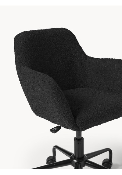 Westwing Bouclé Ofis Sandalyesi Lucie: Beyaz, Altın Ayaklı, Ayarlanabilir Siyah 8 Westwing Bouclé Ofis Sandalyesi Lucie: Beyaz, Altın Ayaklı, Ayarlanabilir Siyah 8