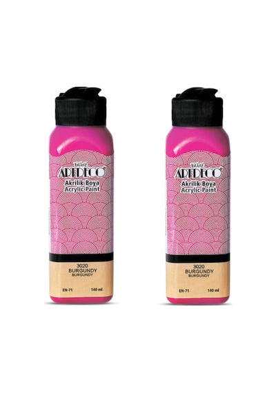 2 Li Akrilik Boya 140 Ml Renk Seçmeli Canlı Ve Pastel 3020 - Burgundy