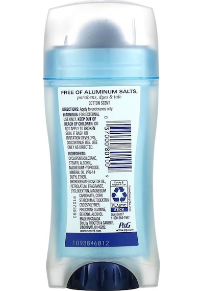 Secret Aluminum Free Cotton Koltuk Altı Deodorant Stick 68 G