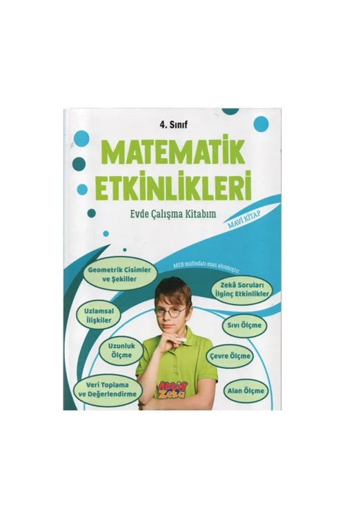 Matematik Etkinlikleri 4.sınıf Evde Çalışma Kitabı Mavi Kitap