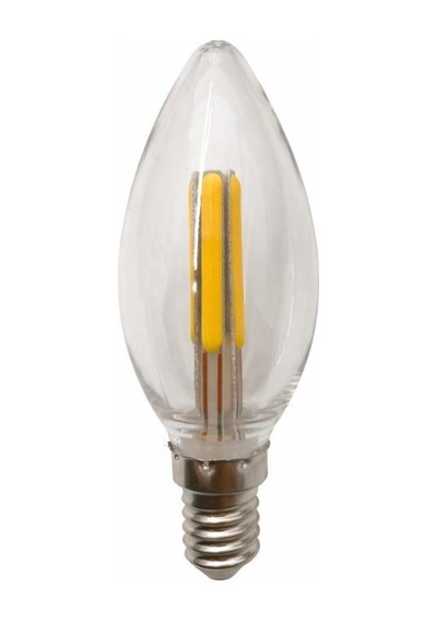 Ledolet E14 Led 4w 45w Filamentlı Rustik Ampul Sarı Işık Kırılmaz Gövde, Dekoratif Mum Lamba