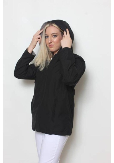 CottonCool Kadın Siyah Içi Polar Mont