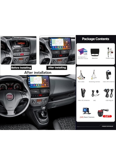 Opel Combo 2011-2018 Multimedya Navigasyon Usb Kamera Carplayer