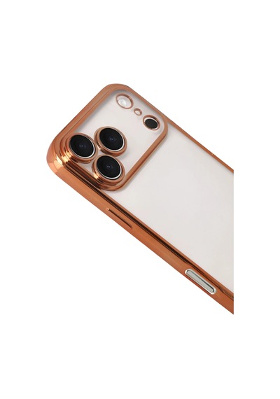 Newface - 699 - Apple iPhone Uyumlu 17 Pro Max Razer Lensli Silikon - Csmo-tex - - Turuncu