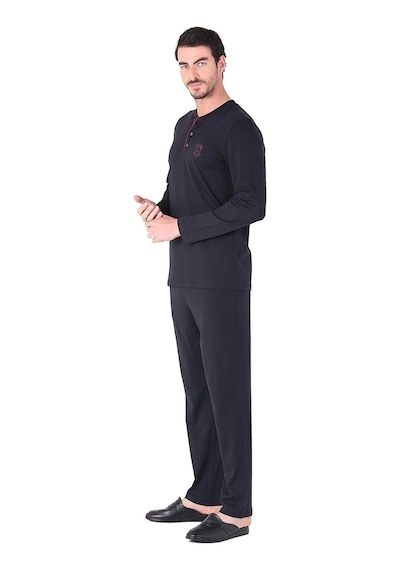D's Damat 221001 Uzun Kol Pijama Takımı Lacivert