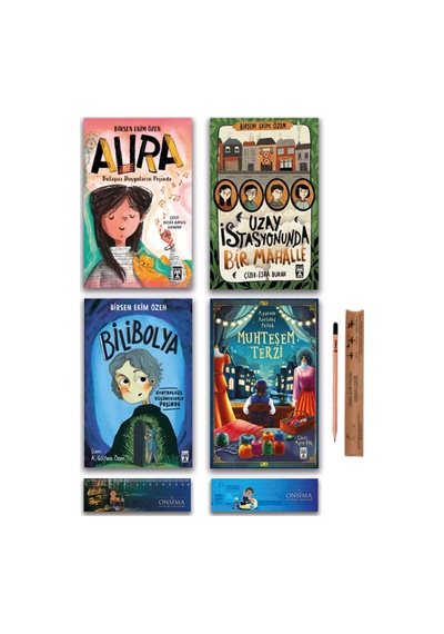 İlk Genç Timaş Muhteşem Terzi - Aura - Bilibolya - Uzay İstasyonunda Bir Mahalle Set 4 Kitap