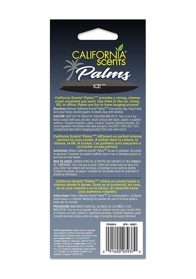 California Scents Palms Ice Sandal Ağacı, Bergamot Ve Limon Bileşimli Asma Koku Diğer