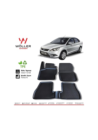 Ford Focus 2 Paspas 2005 2010 Arası 3d Havuzlu Paspas