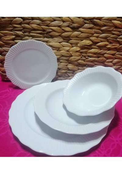 Porland Porselen Frııly 24 Parça 6 Kişilik Yemek Takımı