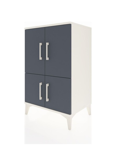 Hyperion Komodin 3 Raflı 4 Kapaklı 60x44x96 Aytaşı-antrasit Aytaşı