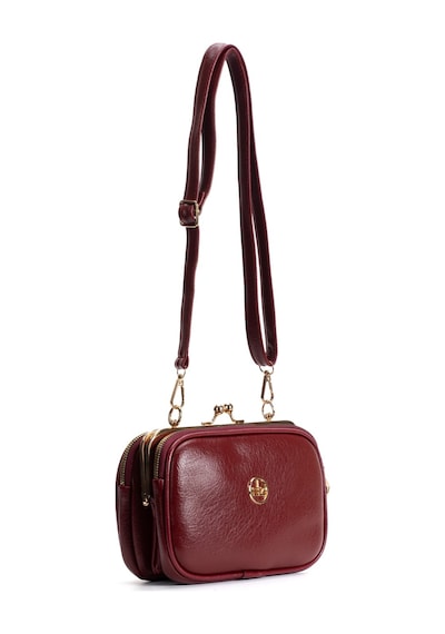 Newish Polo Kadın Ayarlanabilir Askılı Klipsli Omuz Çantası New418 Bordo