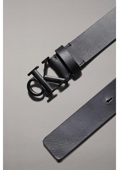 Calvin Klein Round Mono Plaque Lthr Belt 35mm Siyah
