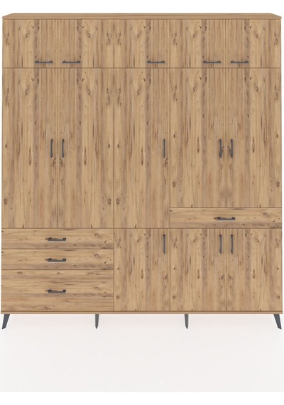 Arges Dolap 8 Raflı 4 Çekmeceli 3 Askılı 220x30x243 Çam-çam/çam Atlas Çam/atlas Çam Arges Dolap 8 Raflı 4 Çekmeceli 3 Askılı 220x30x243 Çam-çam/çam Atlas Çam/atlas Çam