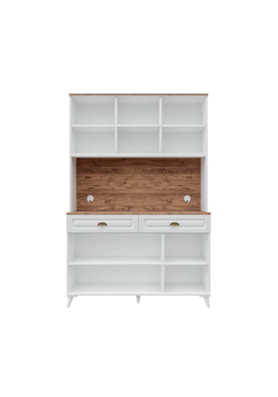 Guneystore Gözde Kahve Köşesi - 140 Cm Mdf Ayaklı Mutfak Dolabı - Led Aydınlatmalı Atlantik Çam - Beyaz Guneystore Gözde Kahve Köşesi - 140 Cm Mdf Ayaklı Mutfak Dolabı - Led Aydınlatmalı Atlantik Çam - Beyaz