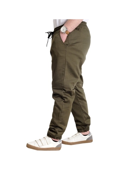 Mode Xl Erkek Pantolon Keten Kargo Cep Jogger Bahar 23912 Haki 001