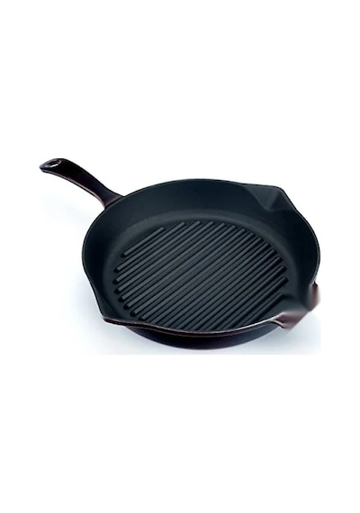 Yuvarlak Döküm Izgara Tavası, 28 Cm 001 Siyah
