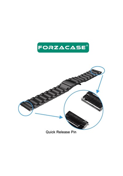 Forzacase Huawei Watch Gt Runner 2 İle Uyumlu Paslanmaz Çelik Kordon Kayış - Fc141
