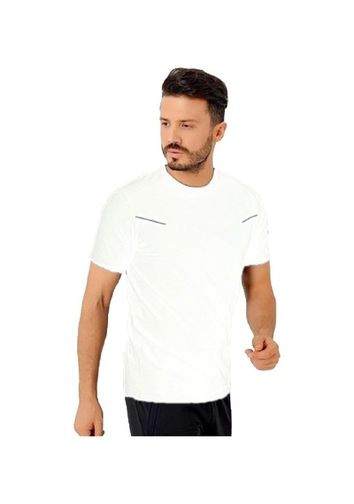 Uhlsport Erkek V Yaka Tişört Pamuk Simple M 3221109-Beyaz
