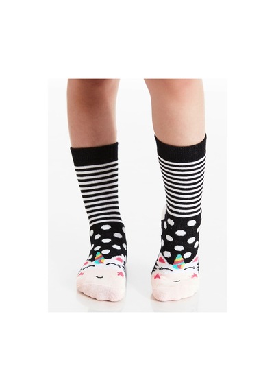Denokids Zebracorn Kız Soket Çorap