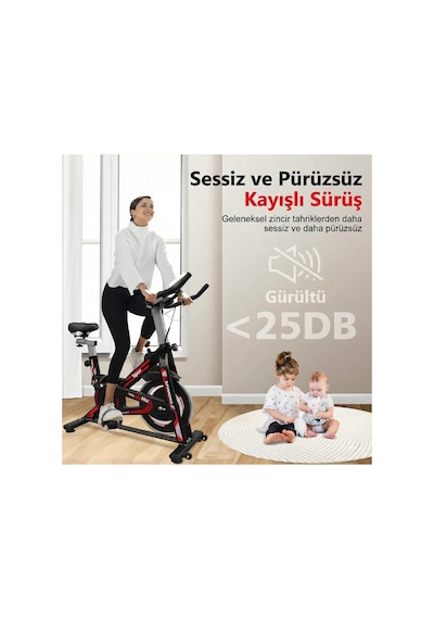 Exclusive Kondisyon Bisikleti Spinning Bike Egzersiz Aleti Siyah - Turuncu