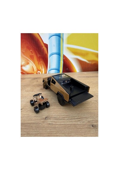 Tesla Cybertruck Diecast Pickup Tesla Model Motorlu Diecast Araba Mini