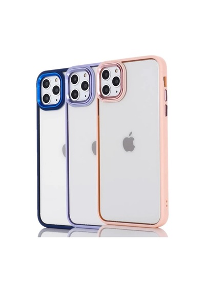 Ally Apple iPhone Uyumlu 13 Pro Max 6.7inç Kılıf Parlak Renkli Çerçeveli Ultra Lüx Tpu Silikon Kılıf- 5775 Mor