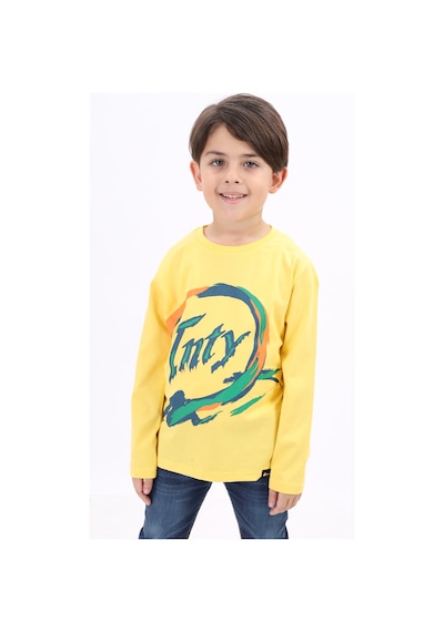 Toontoy Kids Toontoy Erkek Çocuk Baskılı Tişört Sarı