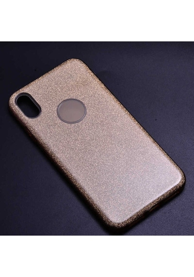 Apple Uyumlu iPhone Xs Max 6.5 Kılıf Zore Shining Silikon Gold