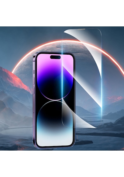 Apple Uyumlu   iPhone 14 Pro Max Youngkit Antistatik Ve Antidust Kolay Uygulama Aparatlı Cam Ekran Koruyucu